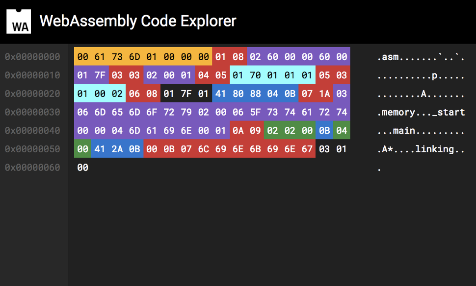 WASM binary explorer